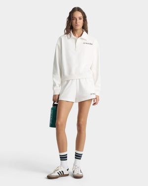 SYRACUSE EMBROIDERED POLO / WHITE