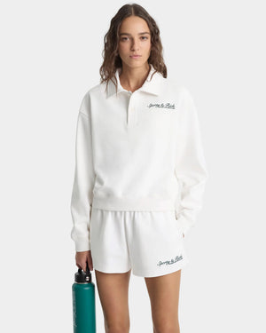 SYRACUSE EMBROIDERED POLO / WHITE