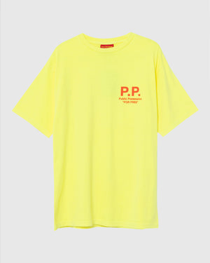 PP DOG T-SHIRT / NEON YELLOW