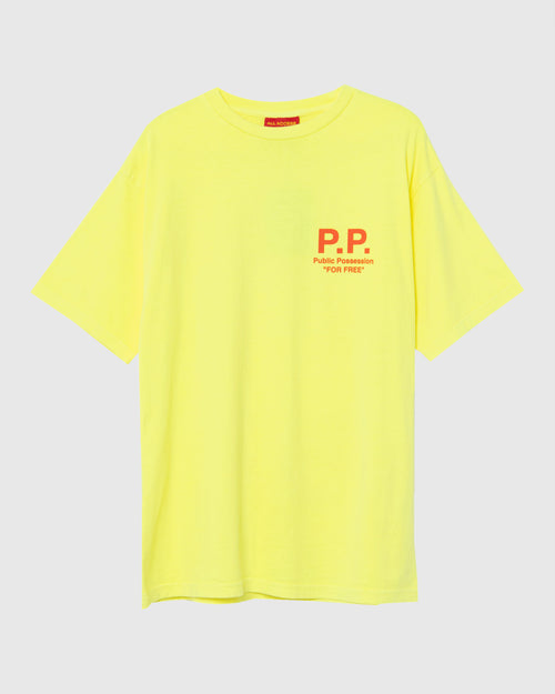 PP DOG T-SHIRT / NEON YELLOW