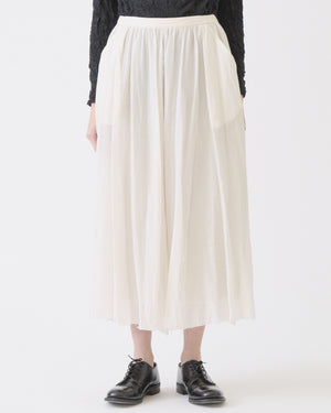 LAWN LONG SKIRT / OFF WHITE