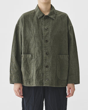 COTTON LINEN JACKET / KHAKI