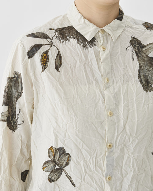 SECRET FOREST PRINT BLOUSE / IVORY