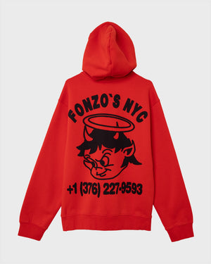 FONZO HOODIE / BRIGHT RED