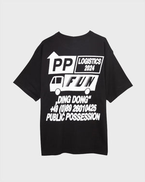 P.P. LOGISTIK T-SHIRT / ANTHRACITE BLACK