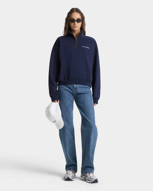 PLAY TENNIS QUARTER ZIP / DARK NAVY