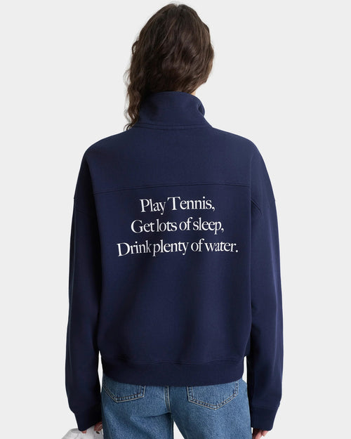 PLAY TENNIS QUARTER ZIP / DARK NAVY