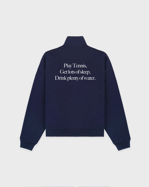 PLAY TENNIS QUARTER ZIP / DARK NAVY