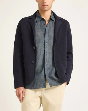RAINER PIQUE JACKET / NIGHT IRIS