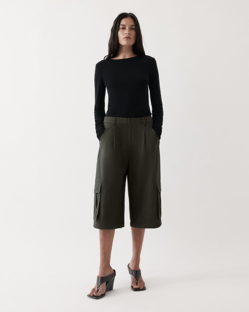 CONVERTIBLE CARGO TROUSER / OLIVE BROWN