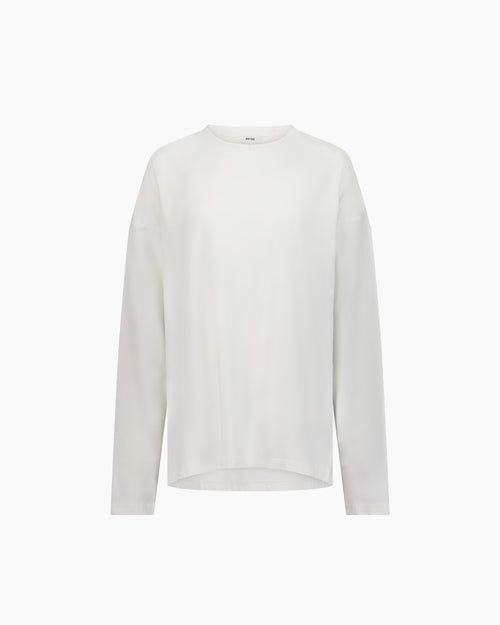 LONG SLEEVE DROP T-SHIRT / WHITE