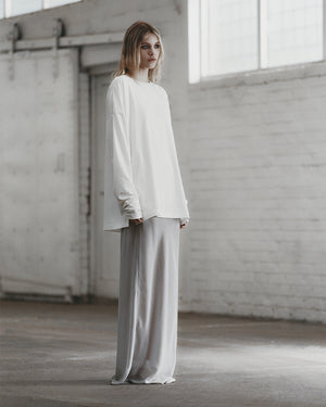 LONG SLEEVE DROP T-SHIRT / WHITE