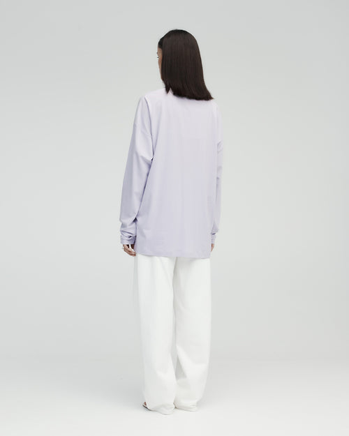 LONG SLEEVE DROP T-SHIRT / POWDER LILAC