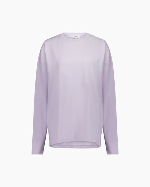 LONG SLEEVE DROP T-SHIRT / POWDER LILAC
