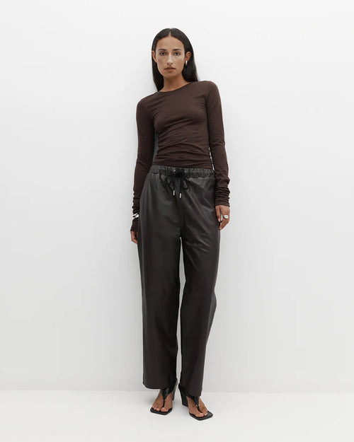 RUCHED LONG SLEEVE MERINO / BALSAMIC