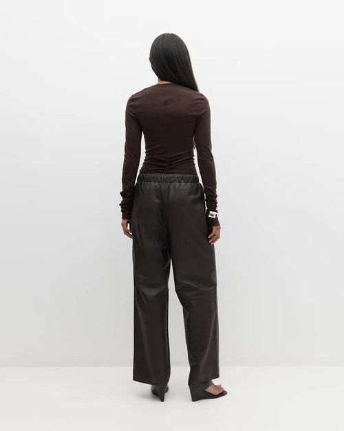 RUCHED LONG SLEEVE MERINO / BALSAMIC