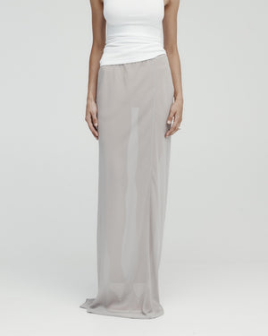SHEER SPLIT SKIRT / ASH