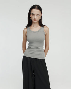 RIBBED TANK / CLAY