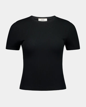 RIBBED TEE / BLACK