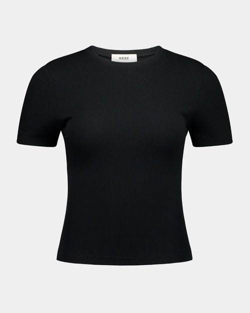 RIBBED TEE / BLACK