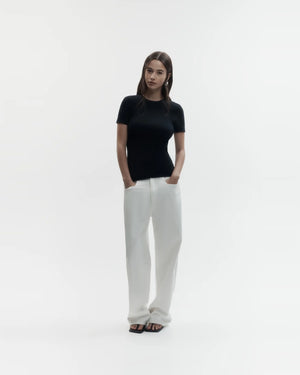 RIBBED TEE / BLACK