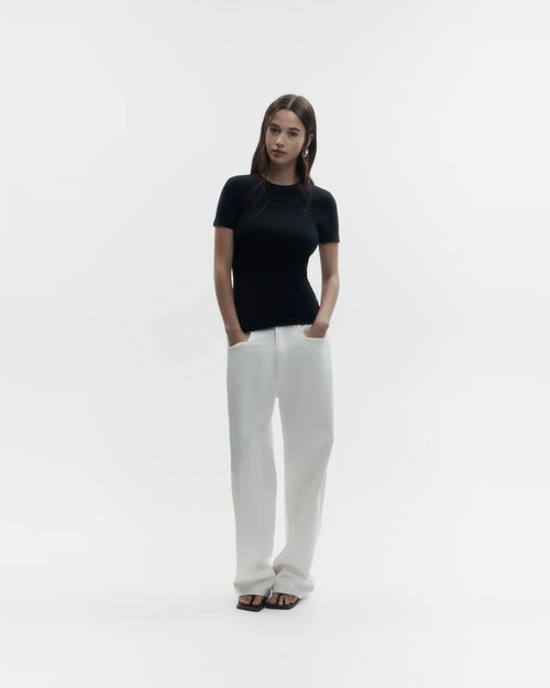RIBBED TEE / BLACK
