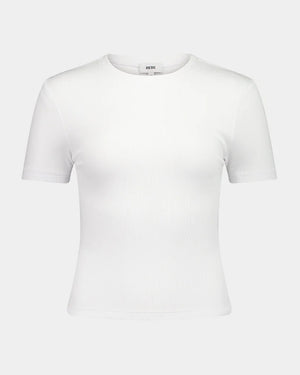 RIBBED TEE / WHITE