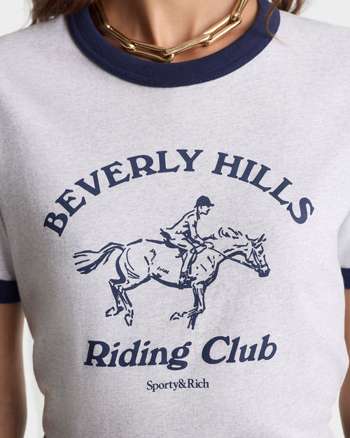 BH RIDING CLUB TEE / HEATHER GRAY/DARK NAVY