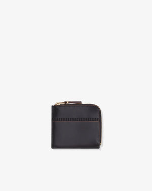 SA3100TS TRIPLE STITCH ZIP WALLET / BLACK