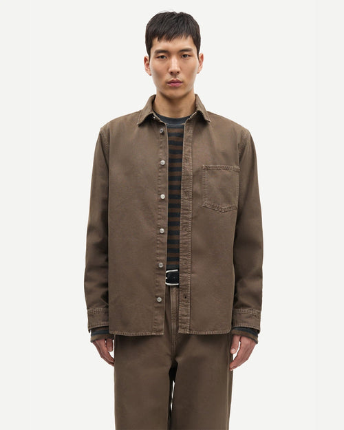 SADAMON P OVERSHIRT 15437 / WASHED CANTEEN