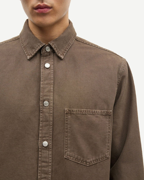 SADAMON P OVERSHIRT 15437 / WASHED CANTEEN
