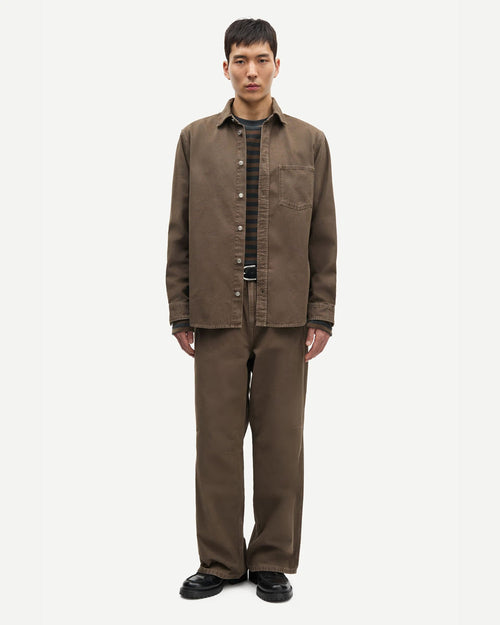 SADAMON P OVERSHIRT 15437 / WASHED CANTEEN