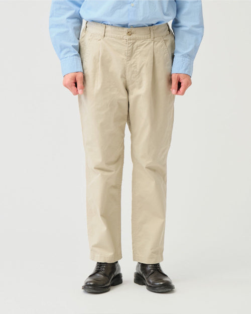 CHINO CLOTH PEGTOP PANTS / BEIGE