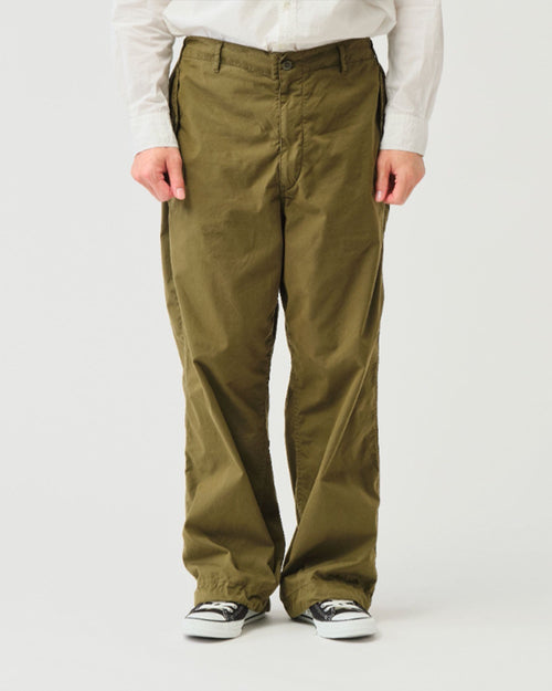 OXFORD WIDE PANTS / OLIVE