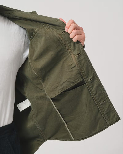 BACK SATIN F-1 JACKET / OLIVE
