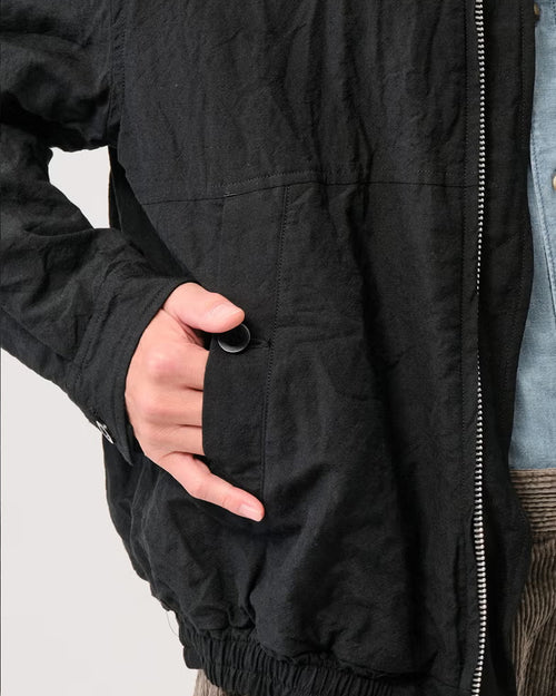 TUMBLE WASHED JACKET / NAVY