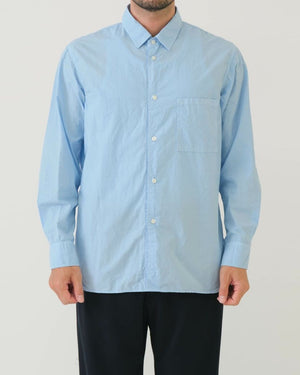 BROADCLOTH REGULAR COLLAR SHIRT / SAXE BLUE