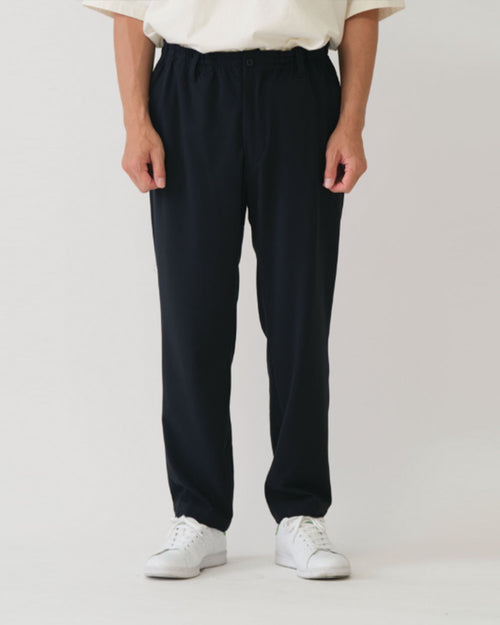 TWILL TAPERED EASY PANTS / NAVY