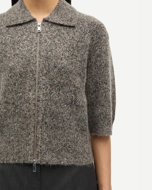 SAKELSIE SS CARDIGAN 15827 / FOSSIL MEL.