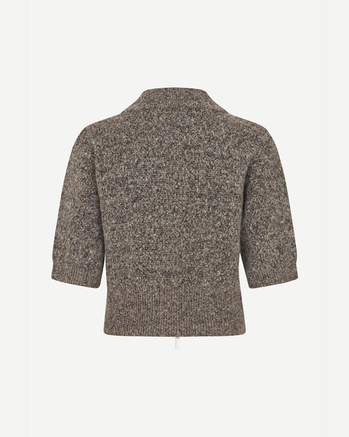 SAKELSIE SS CARDIGAN 15827 / FOSSIL MEL.