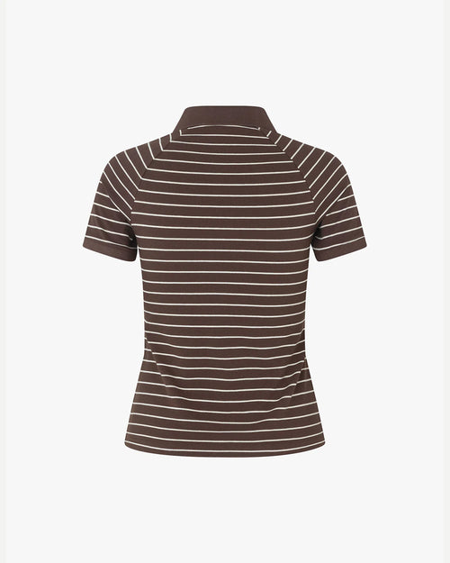 SAMIA SS POLO 15888 / COFFEE BROWN ST.