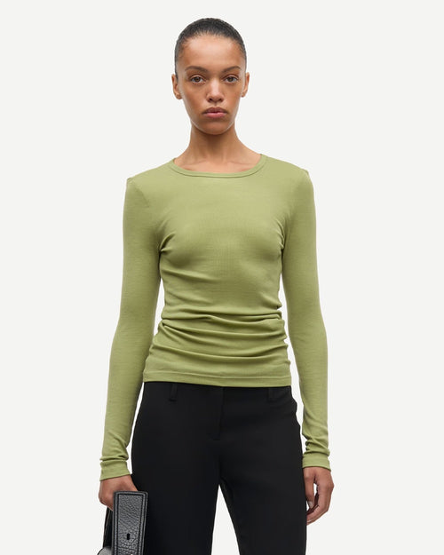 SADOU T-SHIRT LS 15499 / MOSSTONE
