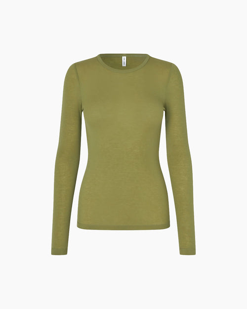 SADOU T-SHIRT LS 15499 / MOSSTONE
