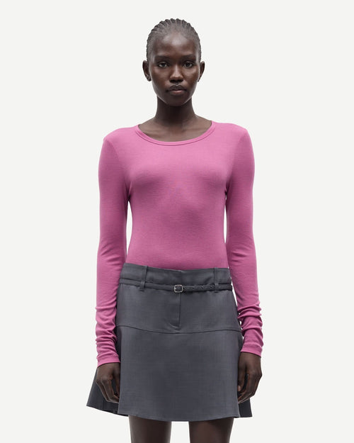 SADOU T-SHIRT LS 15499 / RED VIOLET