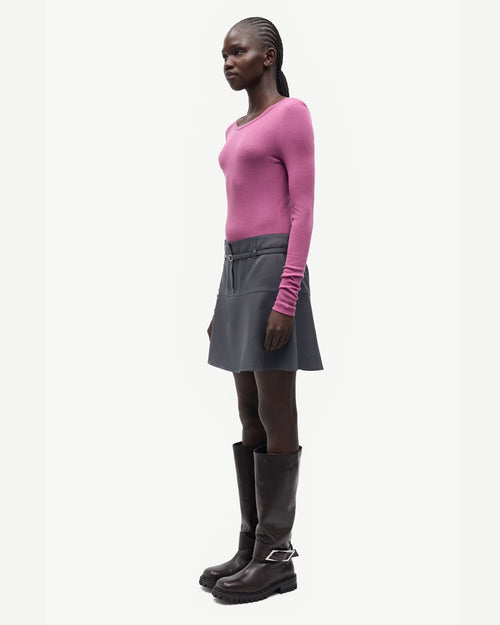 SADOU T-SHIRT LS 15499 / RED VIOLET