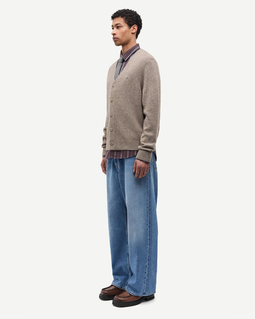 SAFRANS CARDIGAN 15722 / LEAD GRAY MEL.