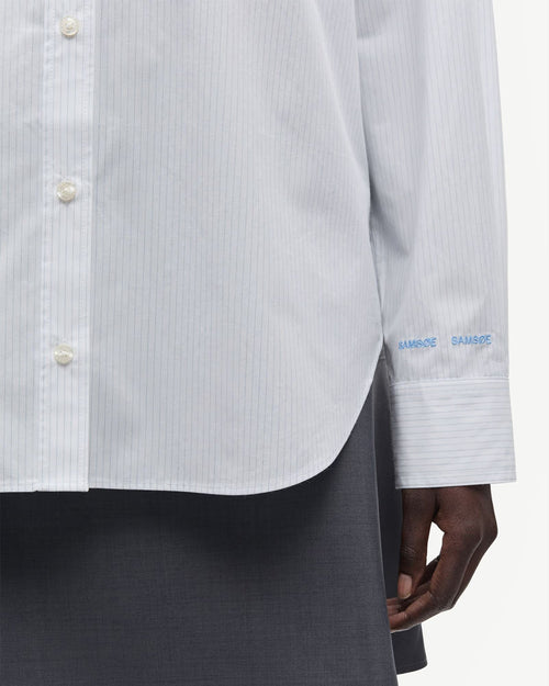 SALOVA POCKET SHIRT 15756 / WHITE PINSTRIPE