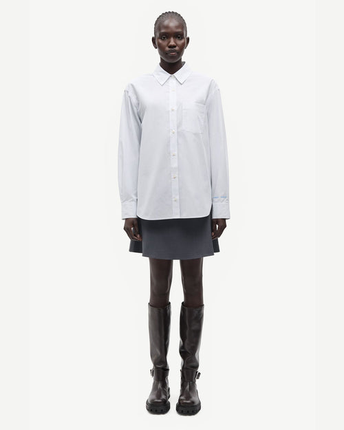 SALOVA POCKET SHIRT 15756 / WHITE PINSTRIPE