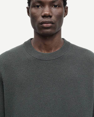 ISAK KNIT SWEATER 15010 / DARK EVERGREEN