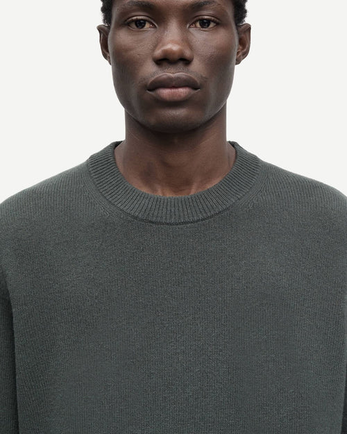 ISAK KNIT SWEATER 15010 / DARK EVERGREEN